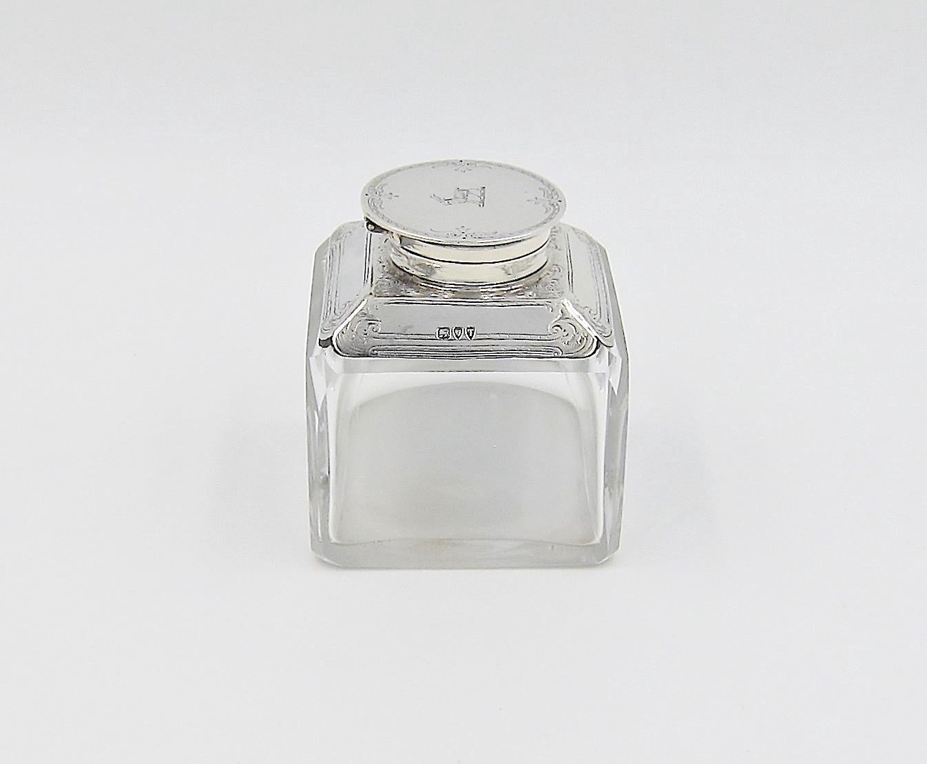 glass inkwell with lid