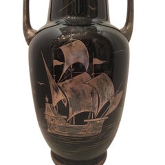 Antique English Nautical Glass Vase