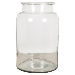 Antique Glass Pickle Jar, circa 1900-1940