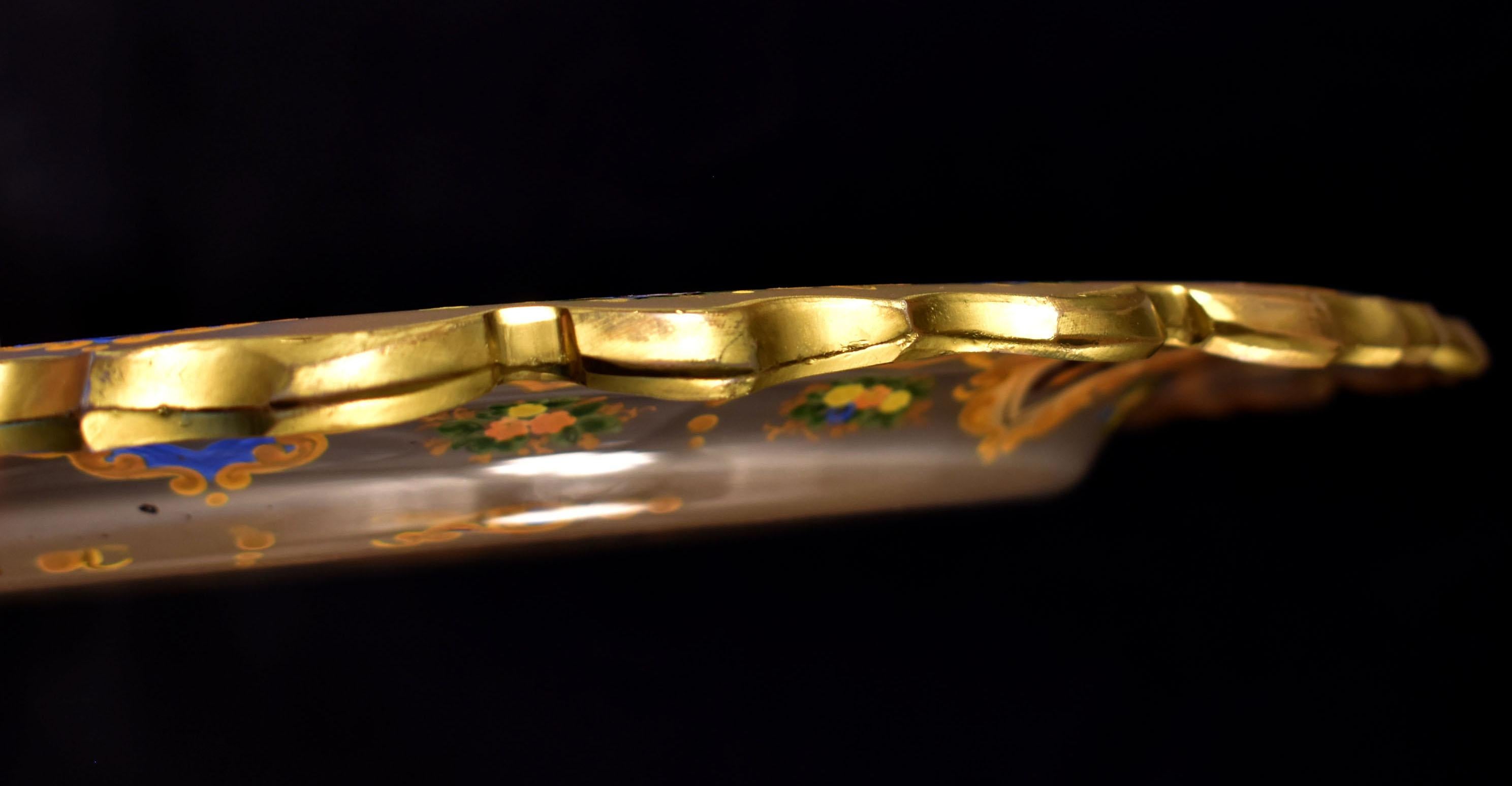 Plato de cristal antiguo, cristal de Bohemia siglo 19-20 Mercado persa en venta 9