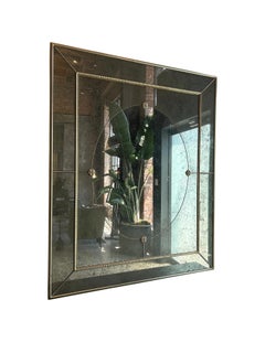 Antique Glass Rosette Mirror