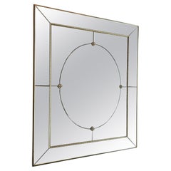 Antique Glass Rosette Mirror