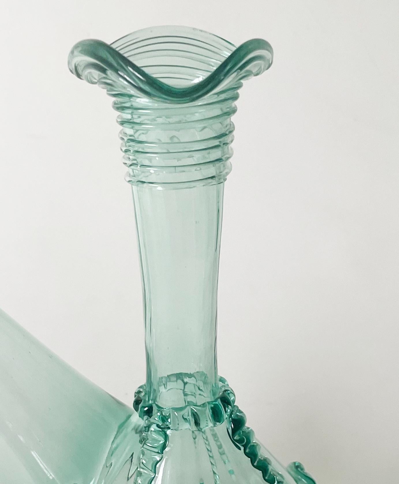 20th Century Antique Glass Spanish Porron For Sale