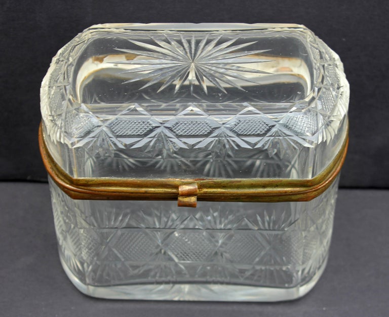 Antique Glass Trinket Box at 1stDibs glass trinket boxes