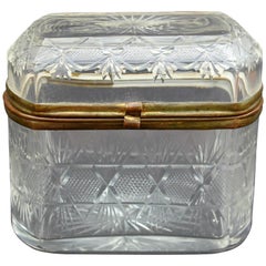 Antique Glass Trinket Box