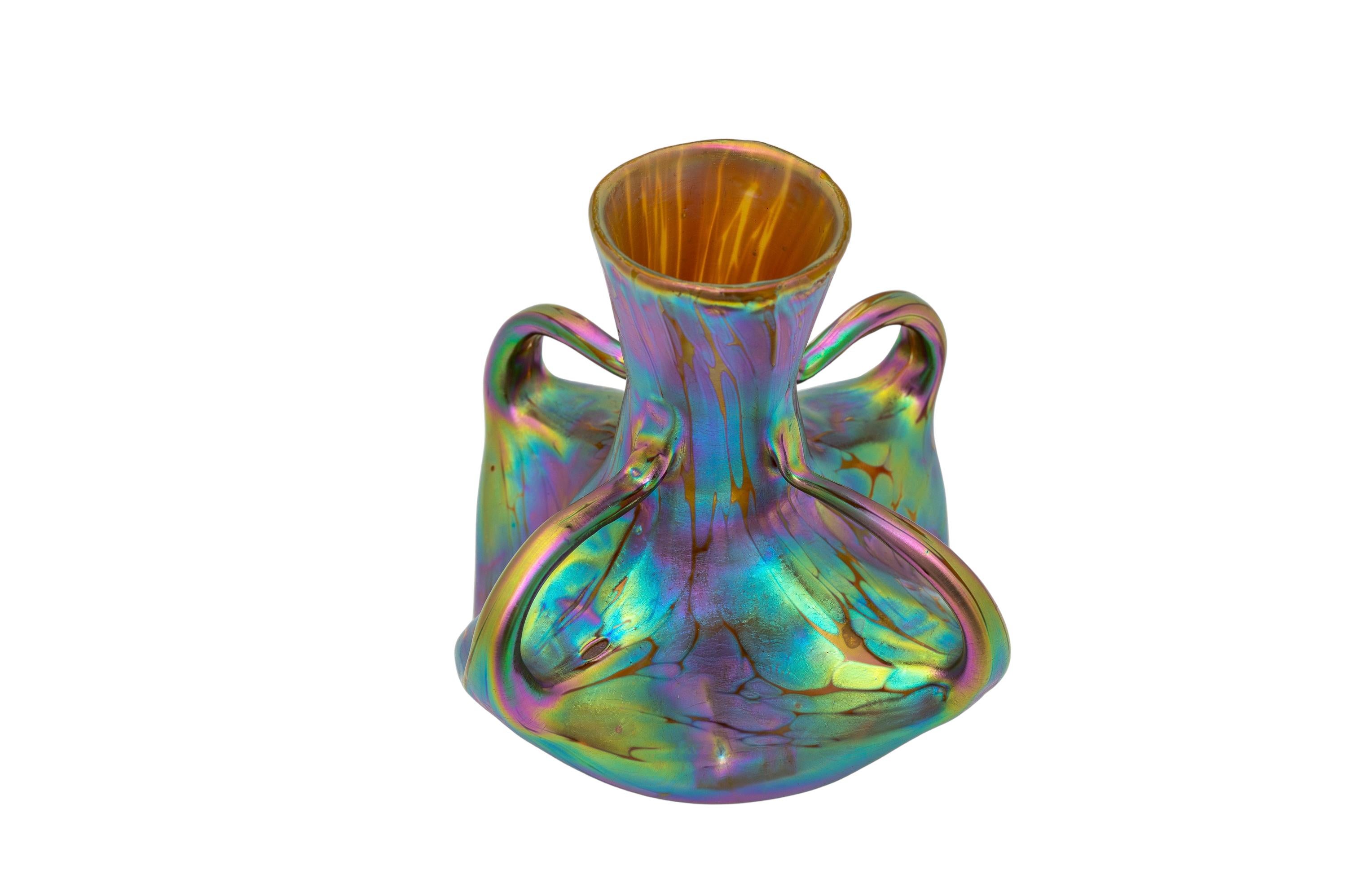 Early 20th Century Antique Glass Vase Loetz PG 1/413 Decoration 1901 signed Vienna Jugendstil For Sale