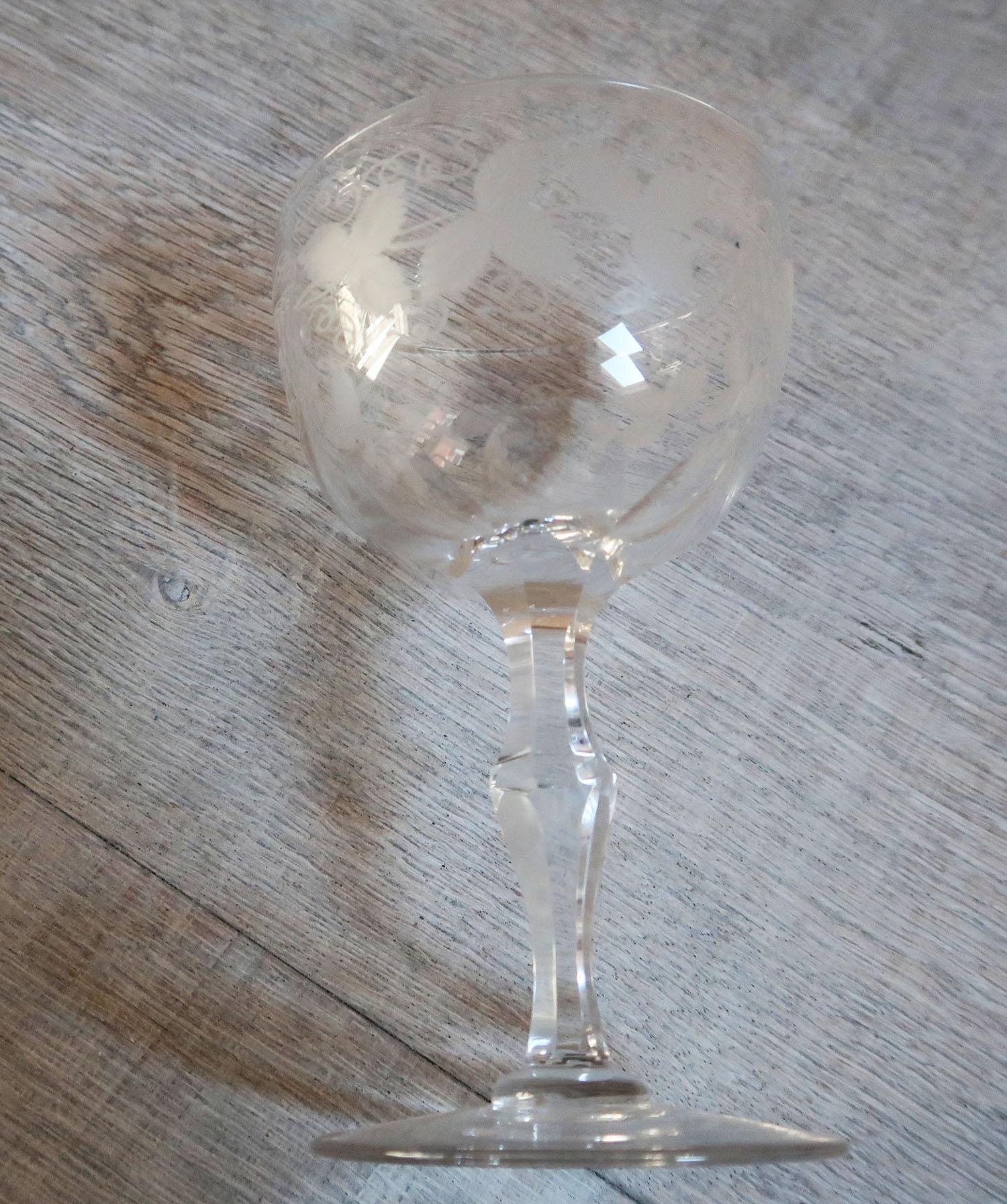 Victorian Antique Glass with Grape and Vine Decoration, English, C.1900 For Sale