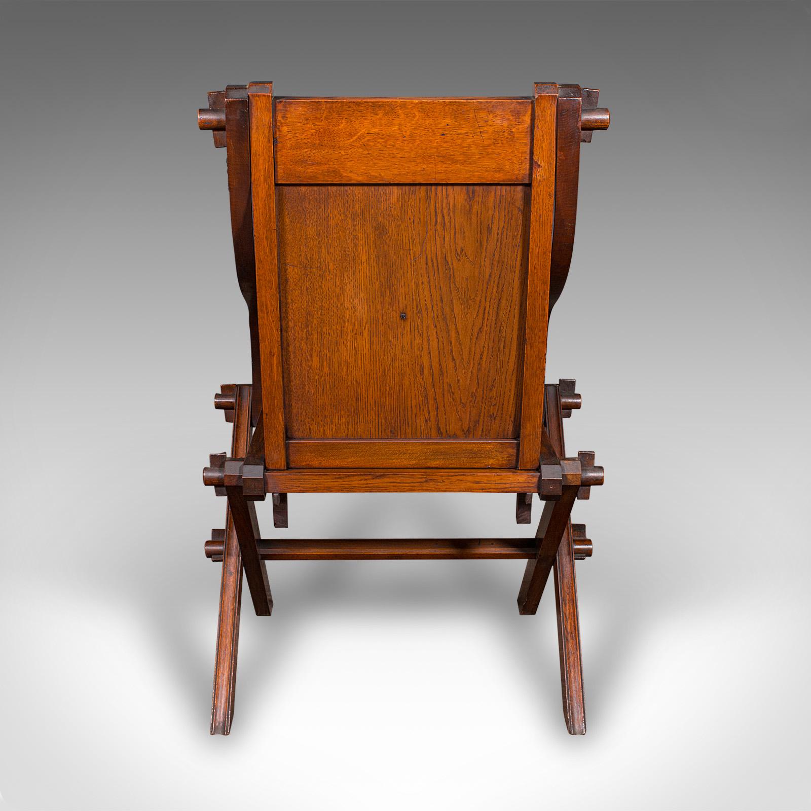 Antiker Glastonbury Stuhl, Englisch, Eiche, Ellbogensitz, Gotik, Viktorianisch (Britisch) im Angebot