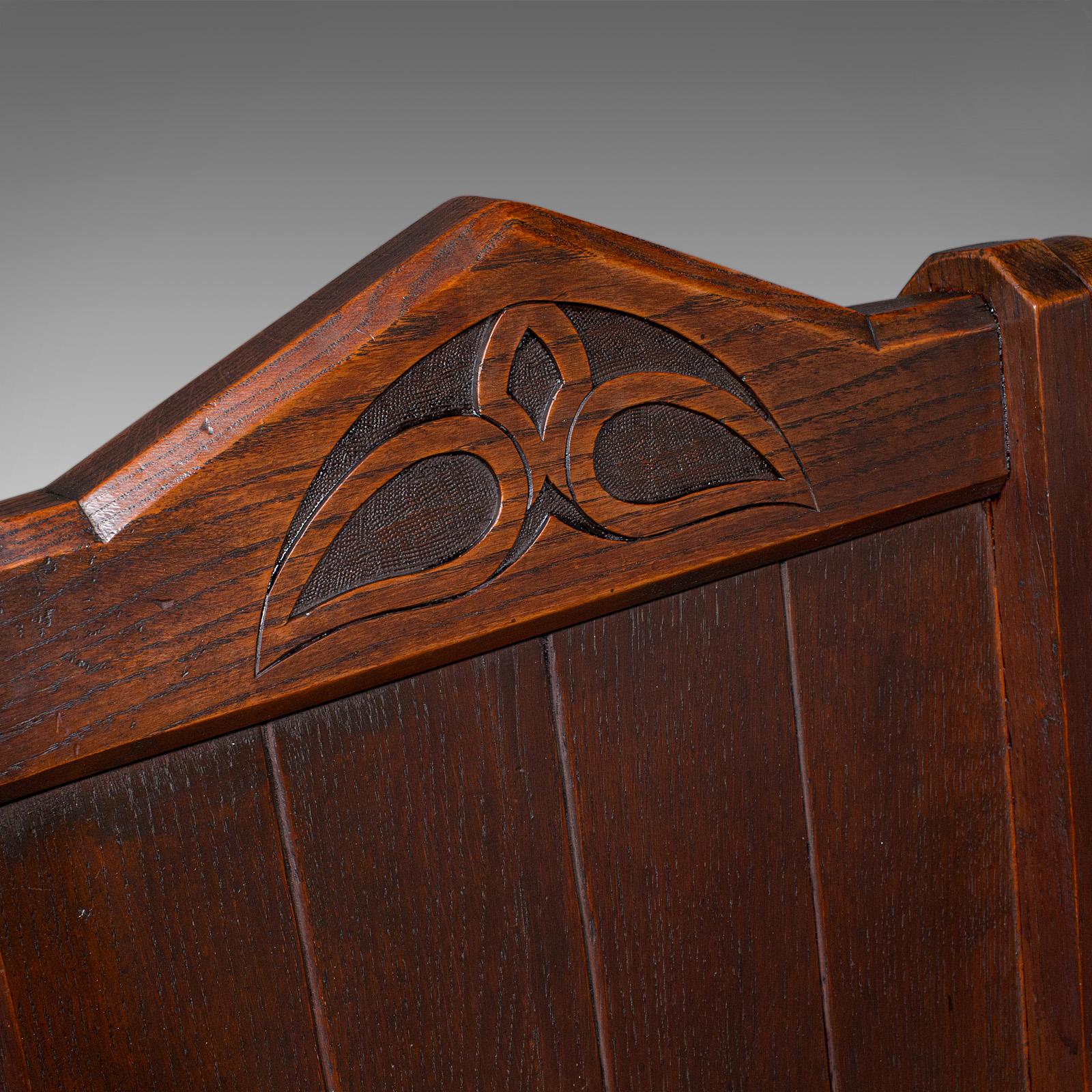 Antique Glastonbury Chair, English Oak, Gothic Revival Seat, Victorian, C.1880 For Sale 2