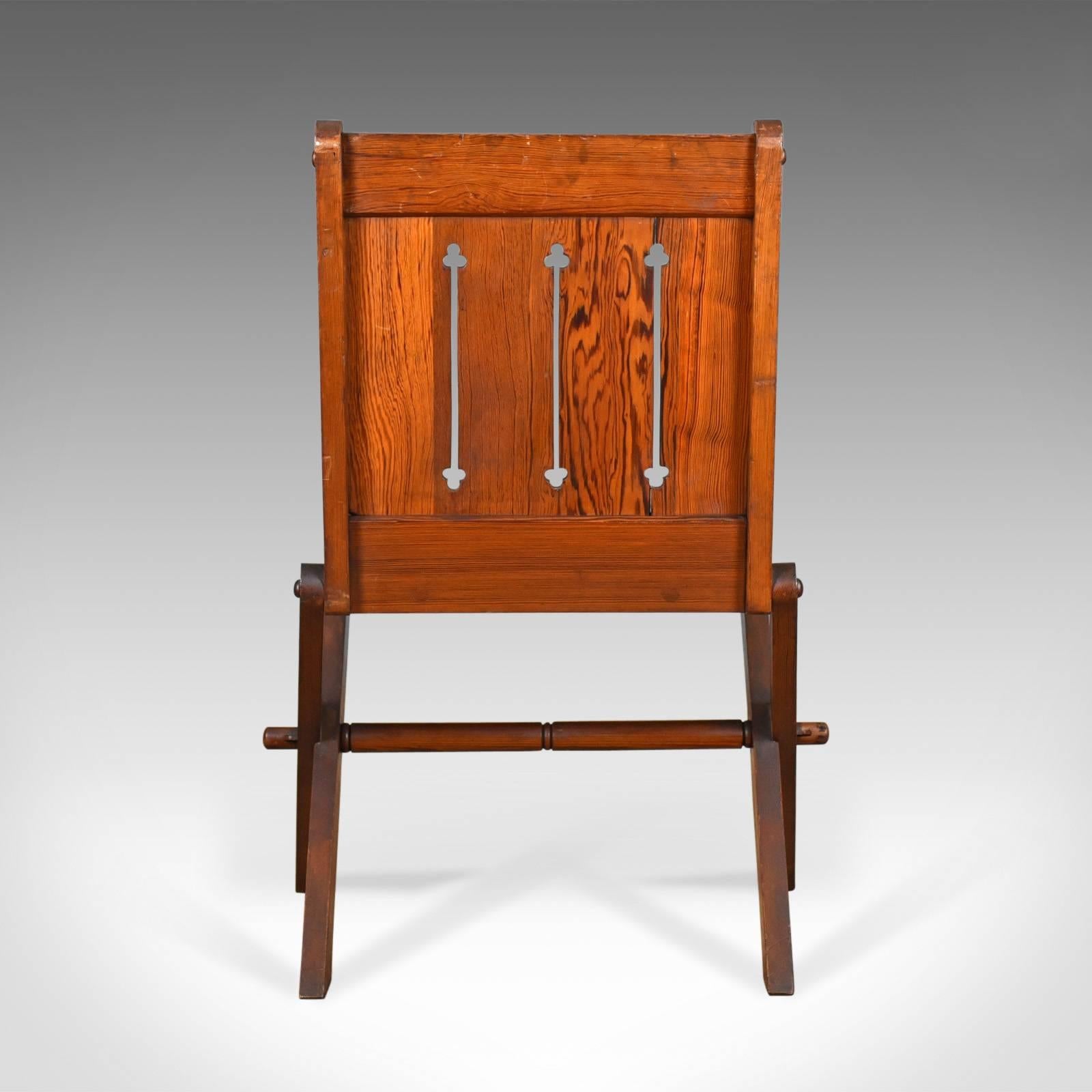 Antique Glastonbury Chair, English, Tudor Revival, Hall Seat, circa 1880 In Good Condition In Hele, Devon, GB