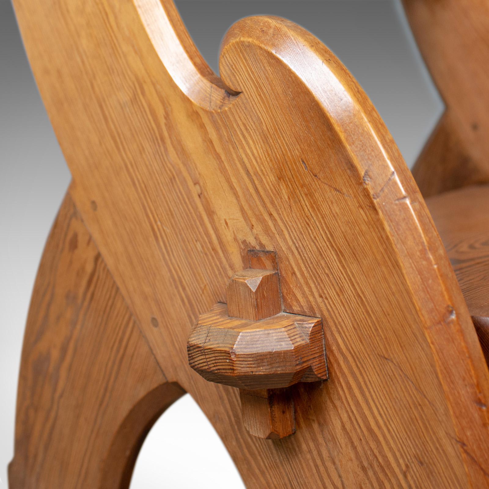19th Century Antique Glastonbury Chair, Tudor Revival, Ecclesiastical, Gothic, circa 1850