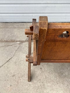 Antique Glastonbury Chair, Tudor Revival, Ecclesiastical, Gothic