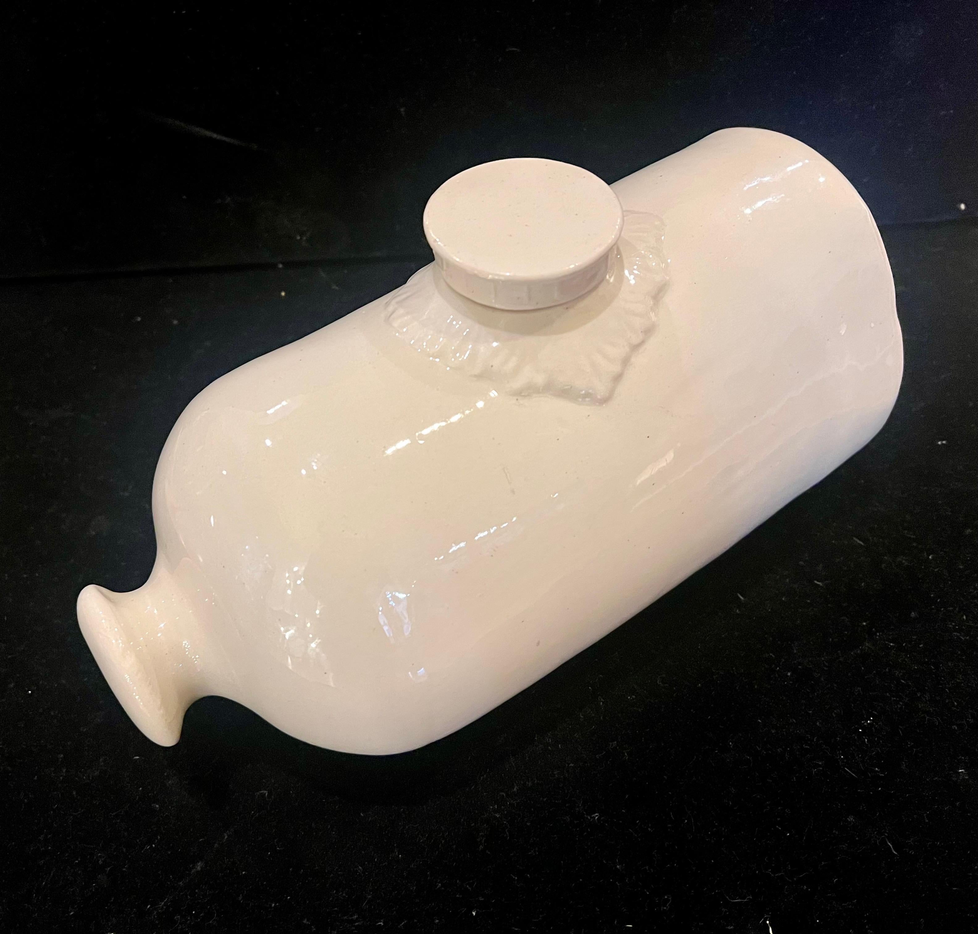 20th Century Antique Glazed Ceramic foot Warmer by Lovatts Langley Ware England For Sale