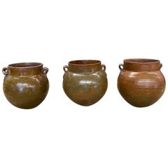 Pots céramique émaillée antique