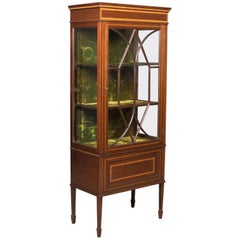 Antique Glazed Display Cabinet, Mahogany, Edwardian, English, circa 1910