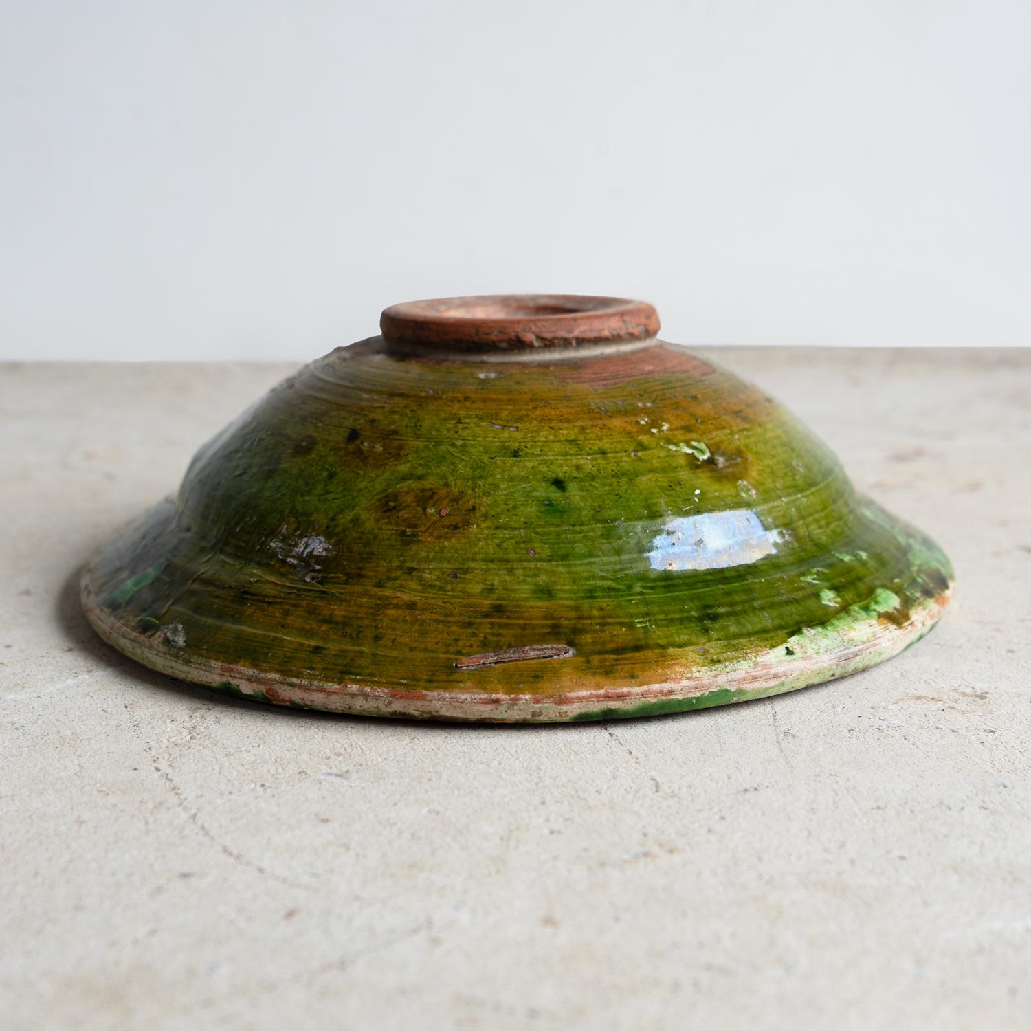 Antique Glazed Earthenware Slipware Bowl, Swat Valley, Late 19th/Early 20th C. For Sale 4