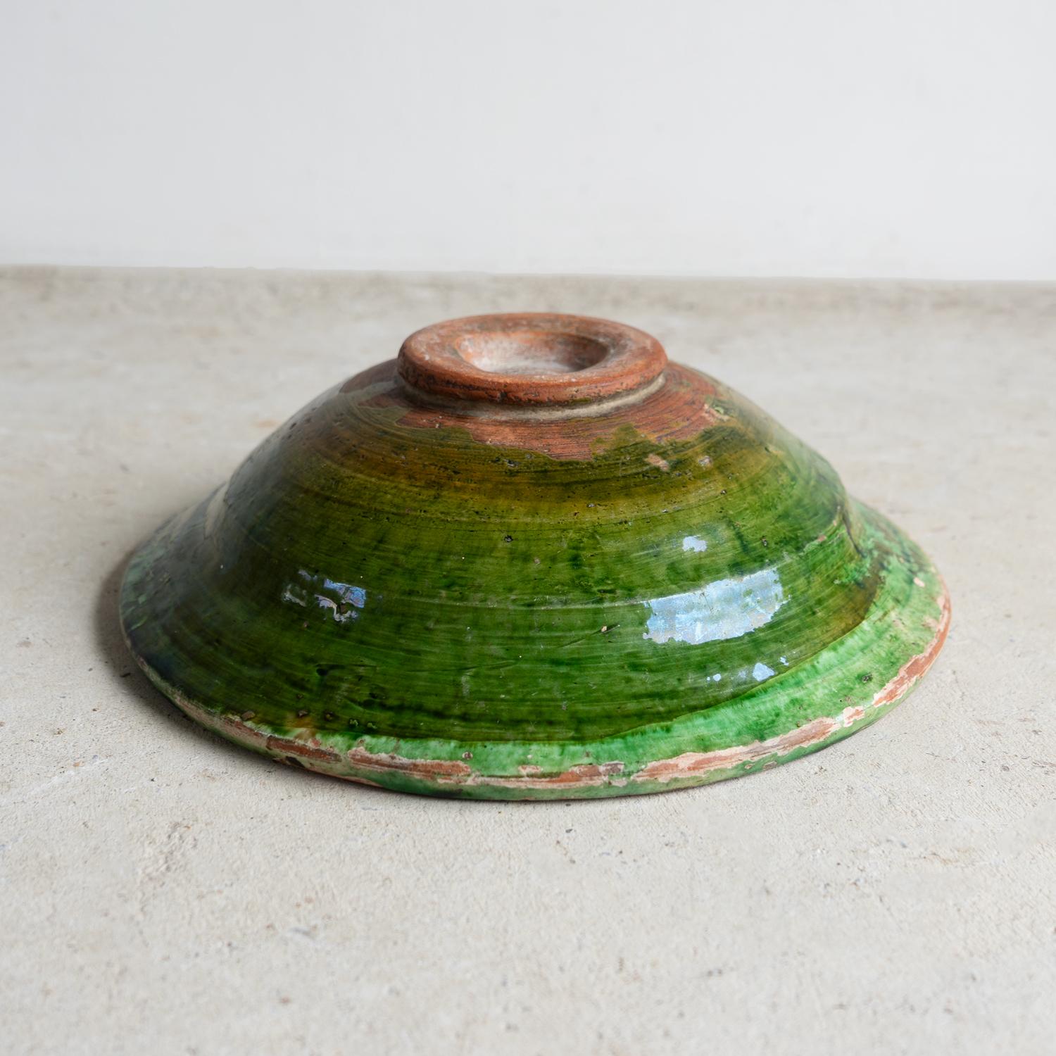 Antique Glazed Earthenware Slipware Bowl, Swat Valley, Late 19th/Early 20th C. For Sale 5