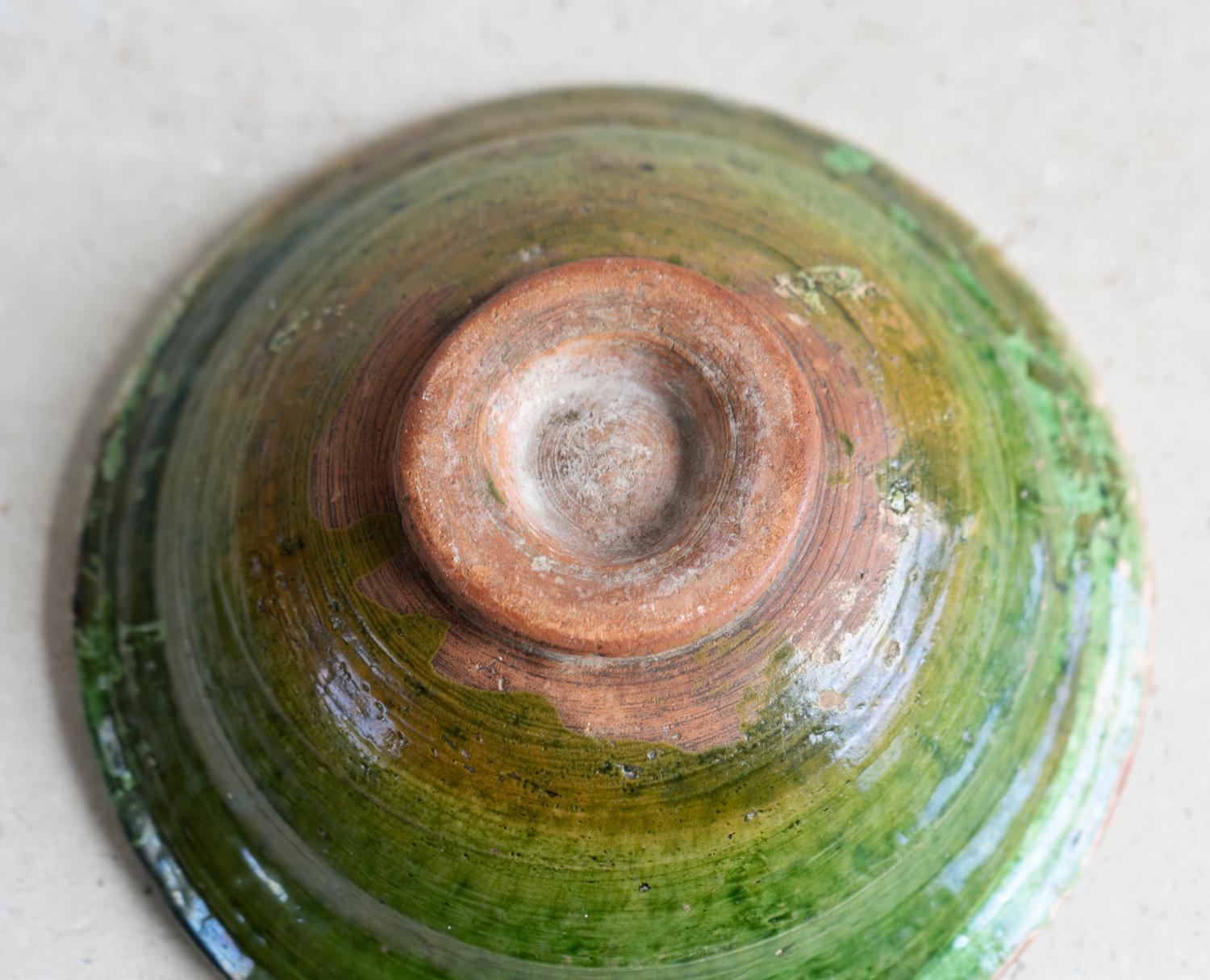 Antique Glazed Earthenware Slipware Bowl, Swat Valley, Late 19th/Early 20th C. For Sale 6