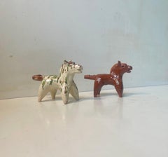 Antique Glazed Horse Terracotta Water Whistles