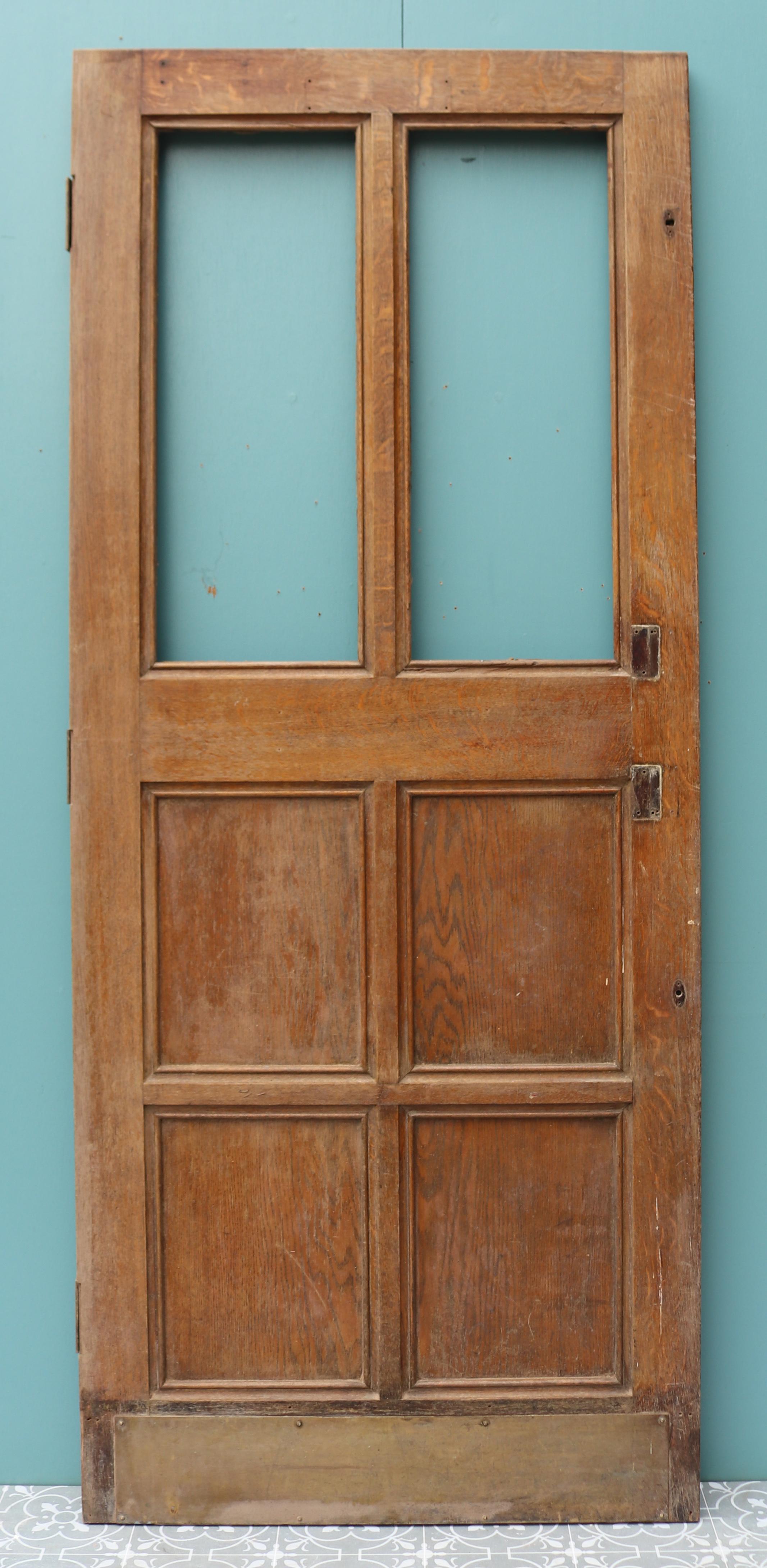 Antique Glazed Oak Door In Fair Condition In Wormelow, Herefordshire