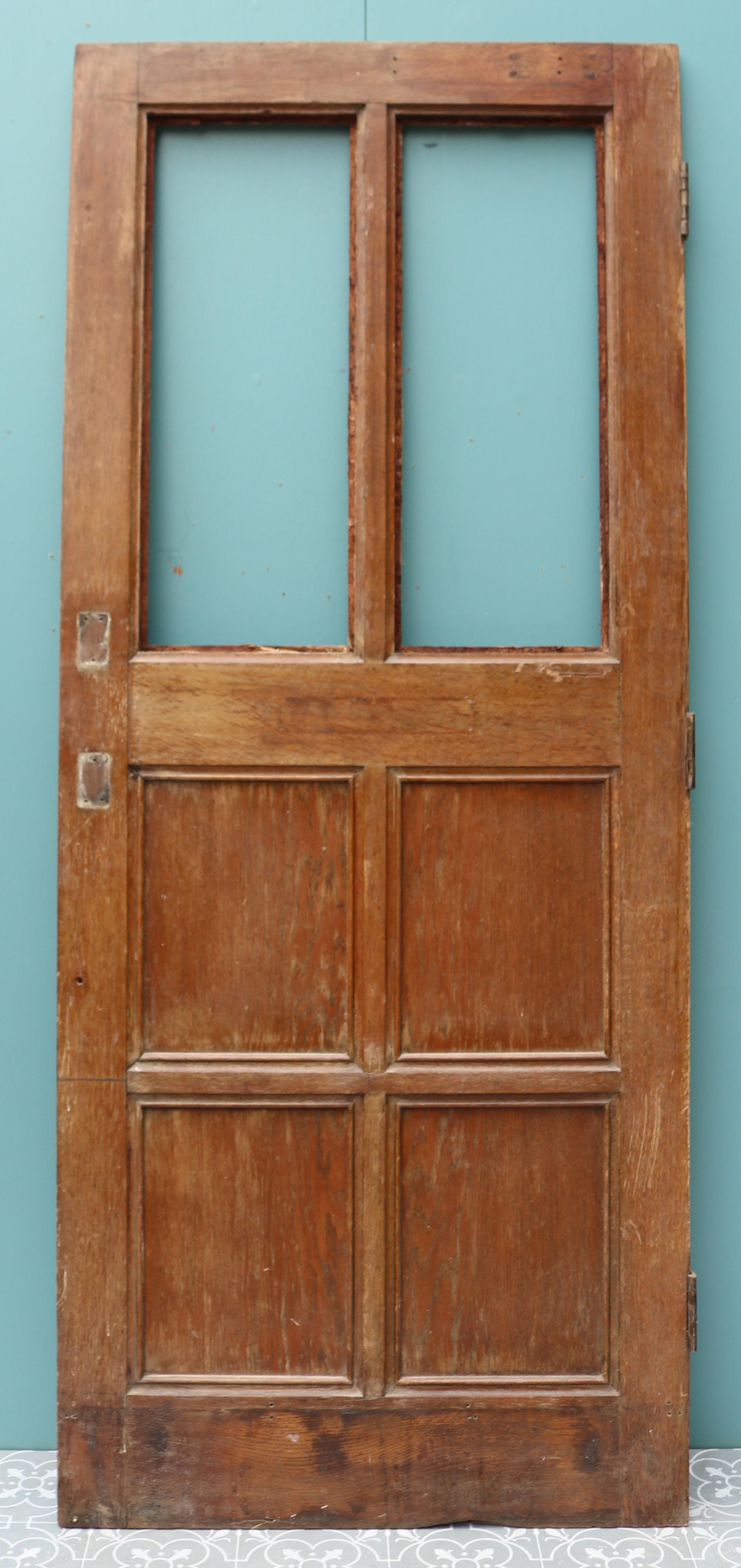 19th Century Antique Glazed Oak Door