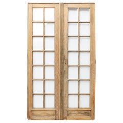 Used Glazed Pine Double Doors