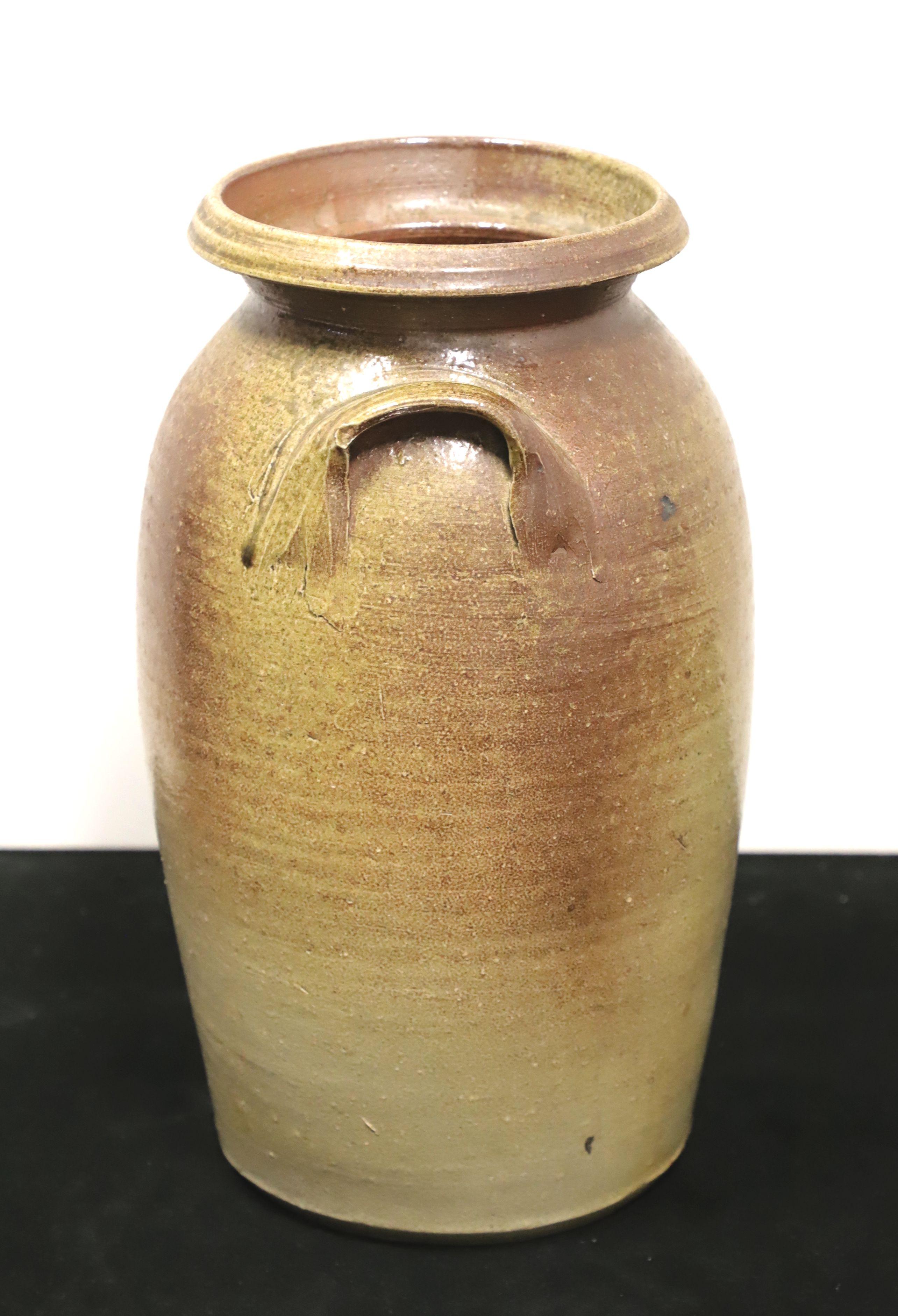 American Colonial Antique Glazed Pottery Urn For Sale