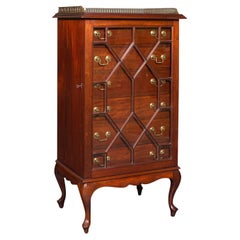 Antique Glazed Specimen Cabinet, English, Tallboy, Chest of Drawers, Victorian