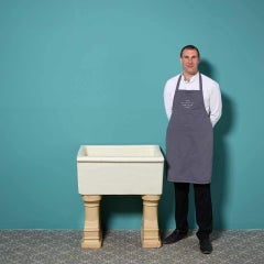 Antique Glazed Stoneware Belfast Sink on Legs