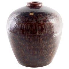 Antique Glazed Storage Jar