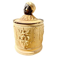 Antique Glazed Terracotta Blackamoor Humidor by Johann Maresch
