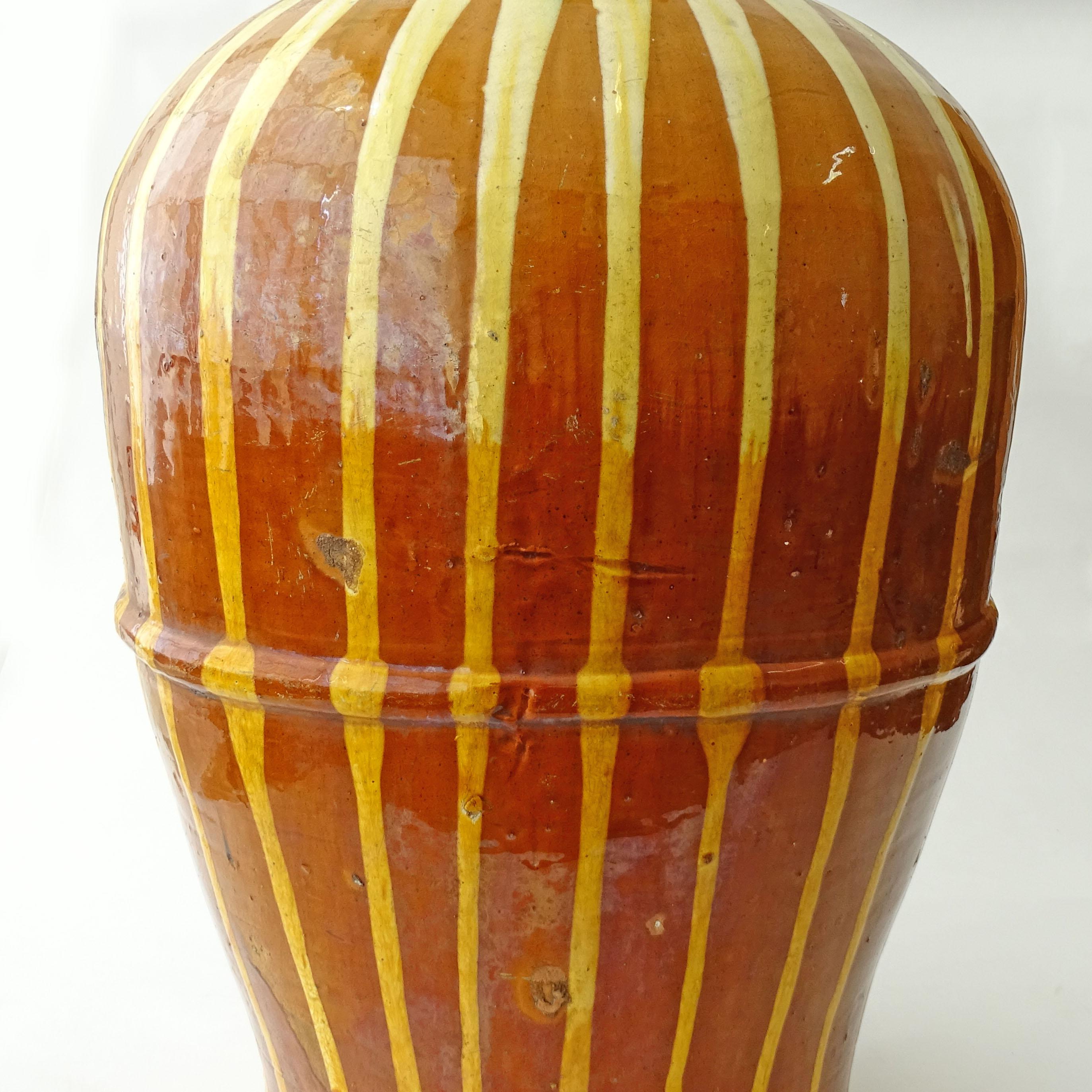 Antigua jarra de terracota vidriada, Italia, 1900 en venta 1