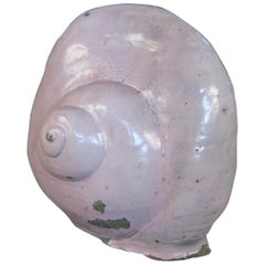Antique Glazed Terracotta Snail Sculpture