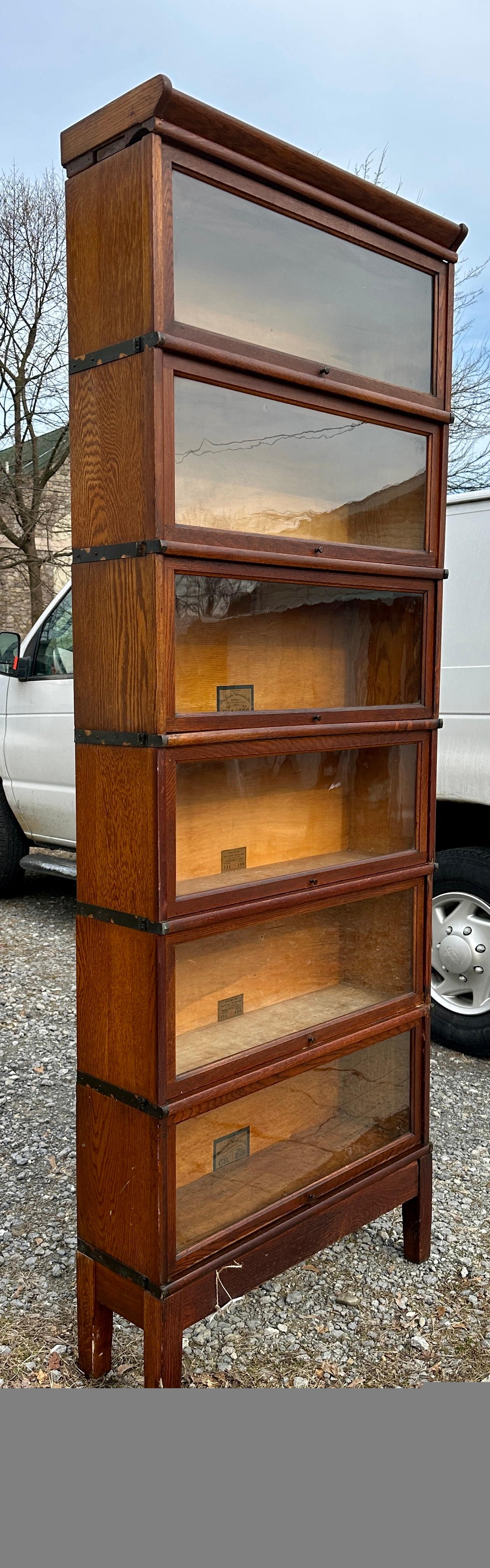 Glass Antique GLOB - WERNICKE Barrister Bookcase  stickley era-W8002  20%  OFF SALE