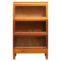 Antique Globe Wernicke 3 Stack Lawyer's Bookcase c.1930