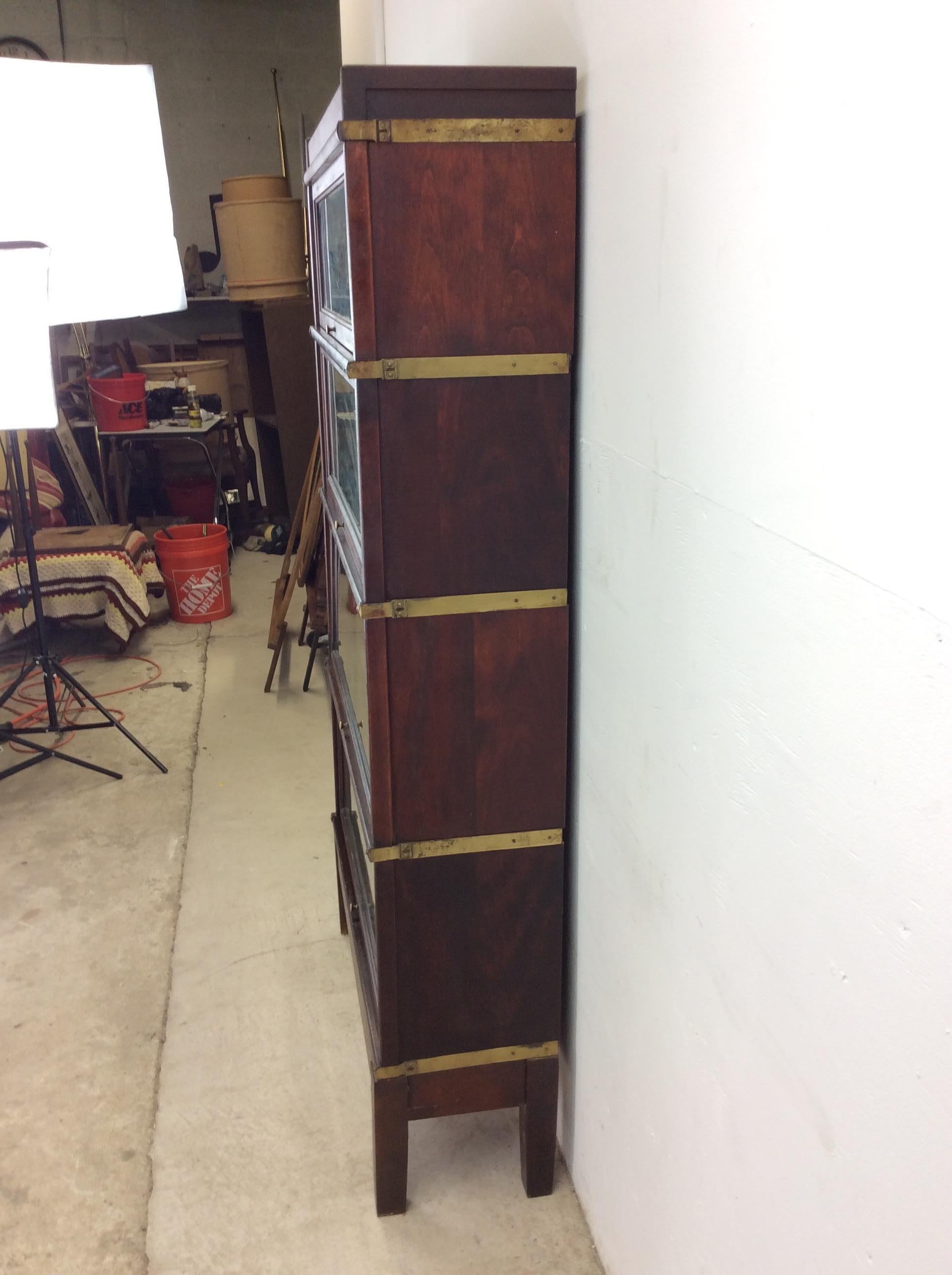 Librería Antigua Globe Wernicke de 4 Cajas con Acabado Caoba en venta 7