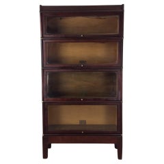 Antique Globe Wernicke 4 Box Bookcase with Mahogany Finish