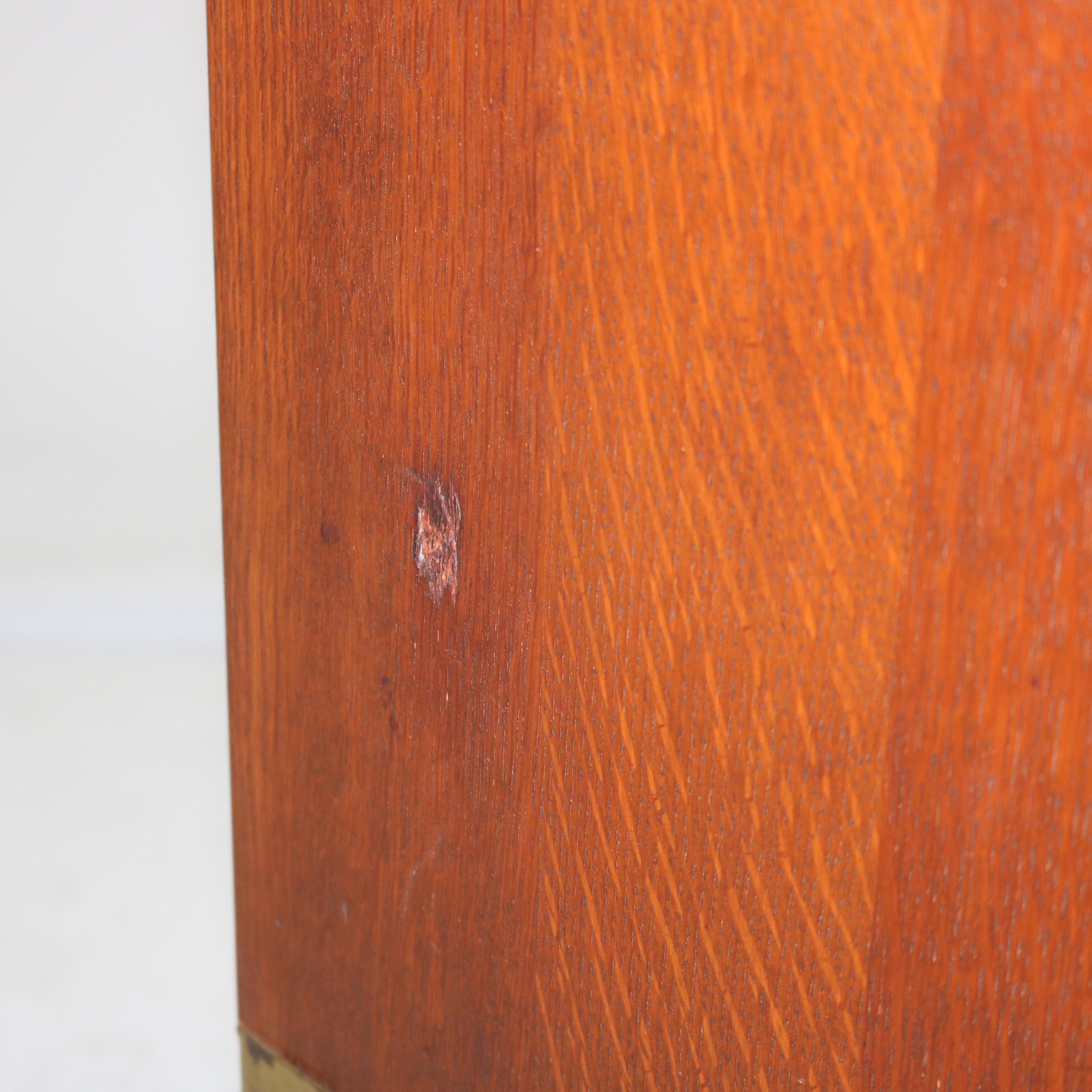 Antique Globe Wernicke Arts & Crafts Four Stack Oak Barrister Bookcase c1920 7