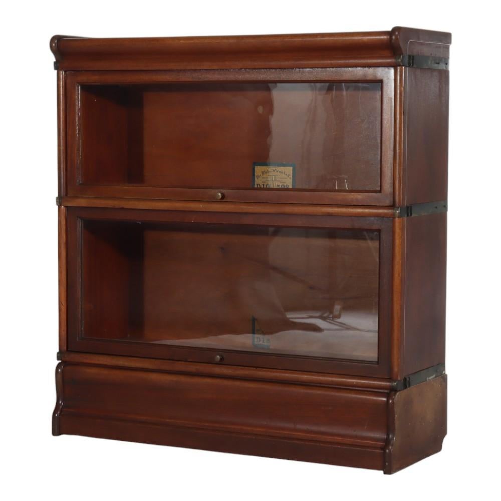 Antique Globe Wernicke Arts & Crafts Mahogany 2-Stack Barrister Bookcase C1920

Measures - 36 7/8