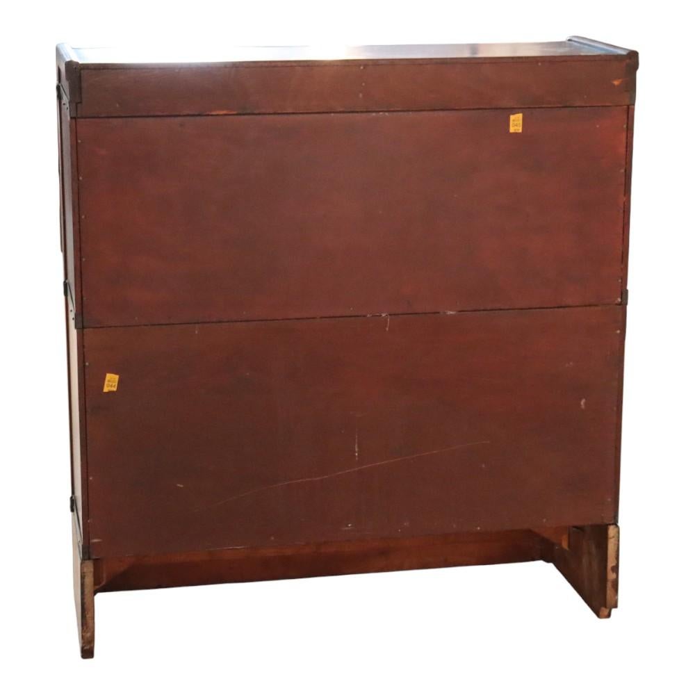 Antique Globe Wernicke Arts & Crafts Mahogany 2-Stack Barrister Bookcase c1920 For Sale 1