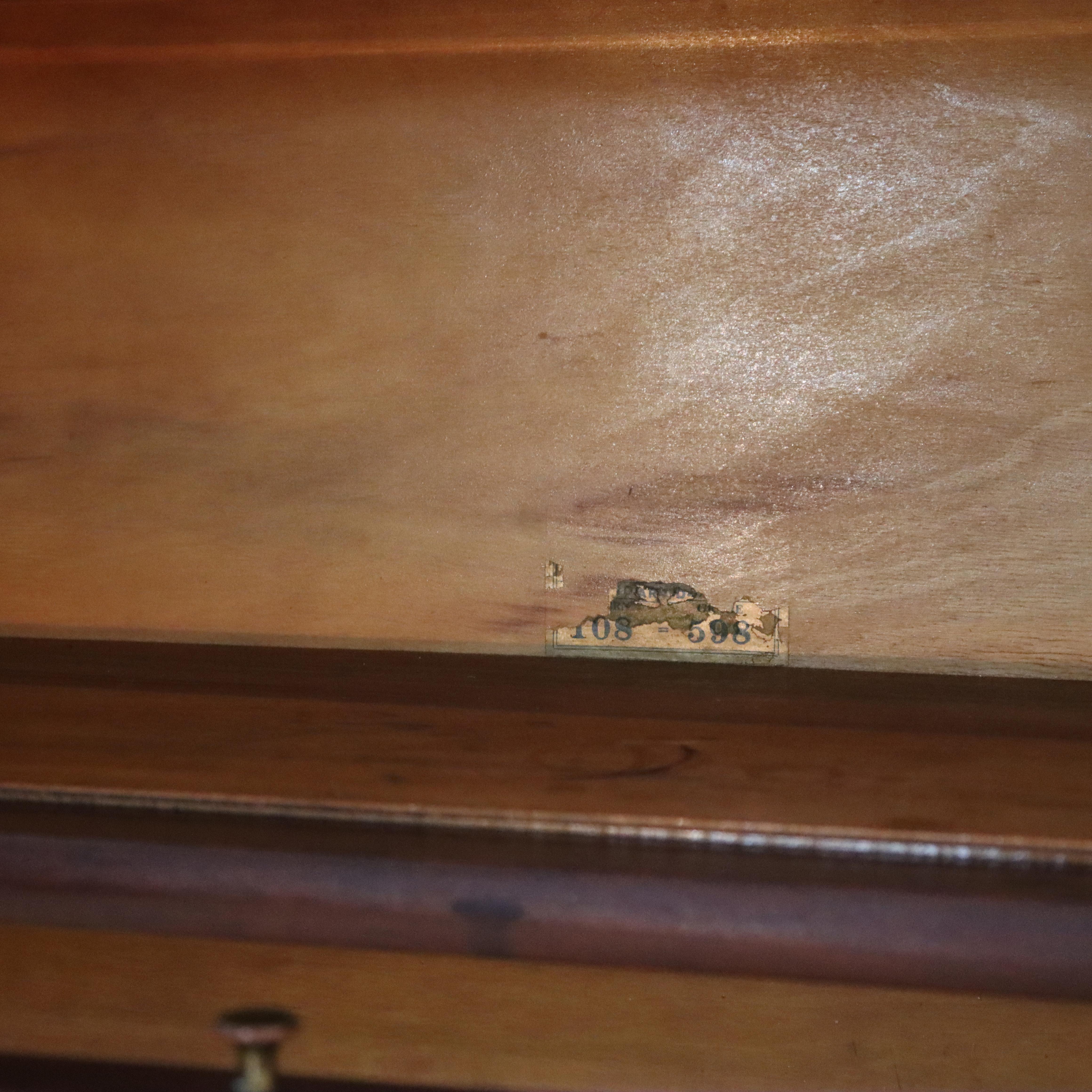 Arts and Crafts Antique Globe Wernicke Arts & Crafts Mahogany 4-Stack Barrister Bookcase C1920 For Sale