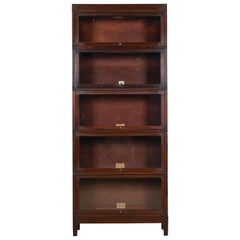 Antique Globe Wernicke Arts 
Crafts Mahogany Five-Stack Barrister Bookcase
