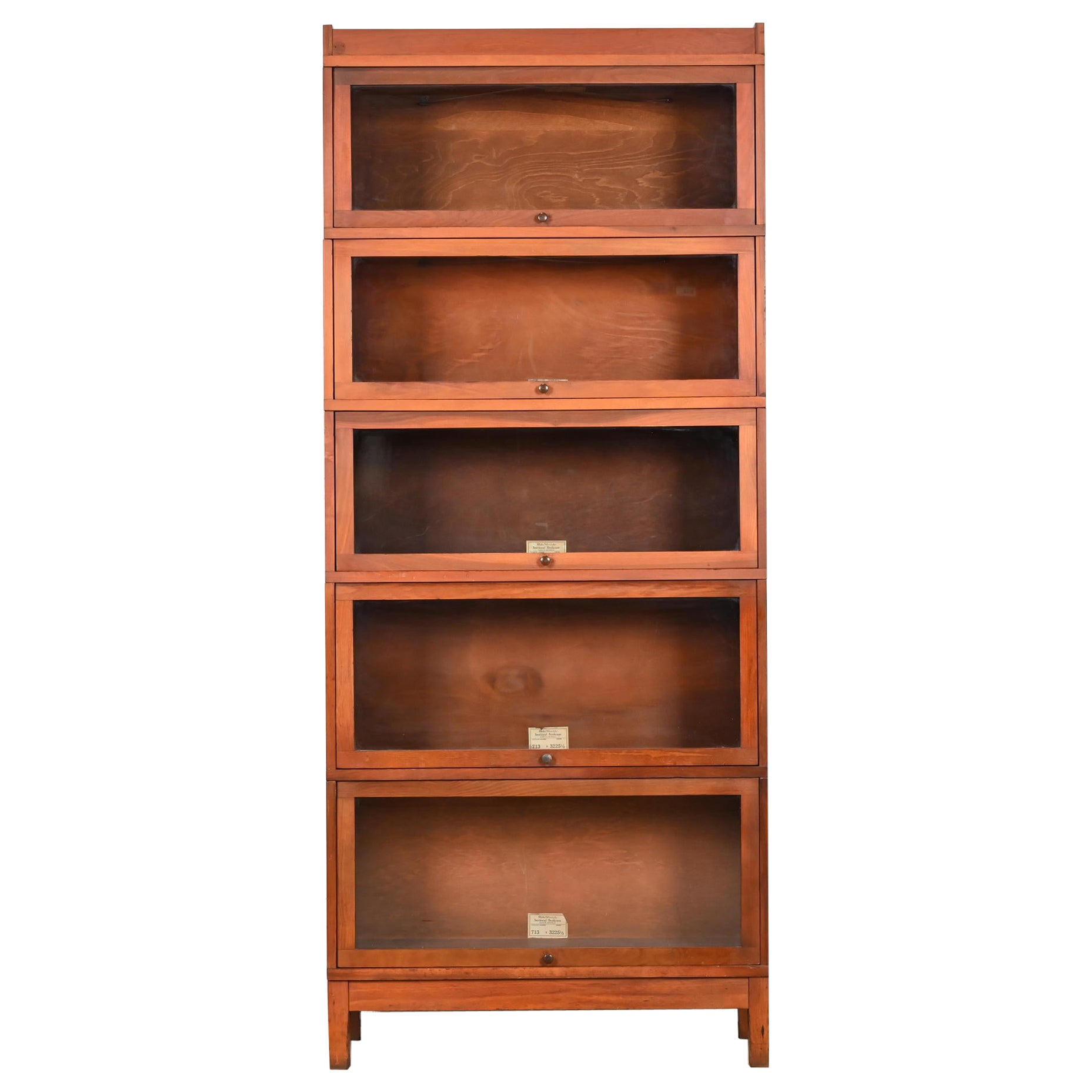Antique Globe Wernicke Arts & Crafts Mahogany Five-Stack Barrister Bookcase