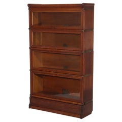 Antique Globe Wernicke Arts 
Crafts Oak 4-Stack Barrister Bookcase c1920