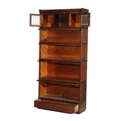 Antique Globe Wernicke Arts & Crafts Oak Five Stack Barrister Bookcase C1920