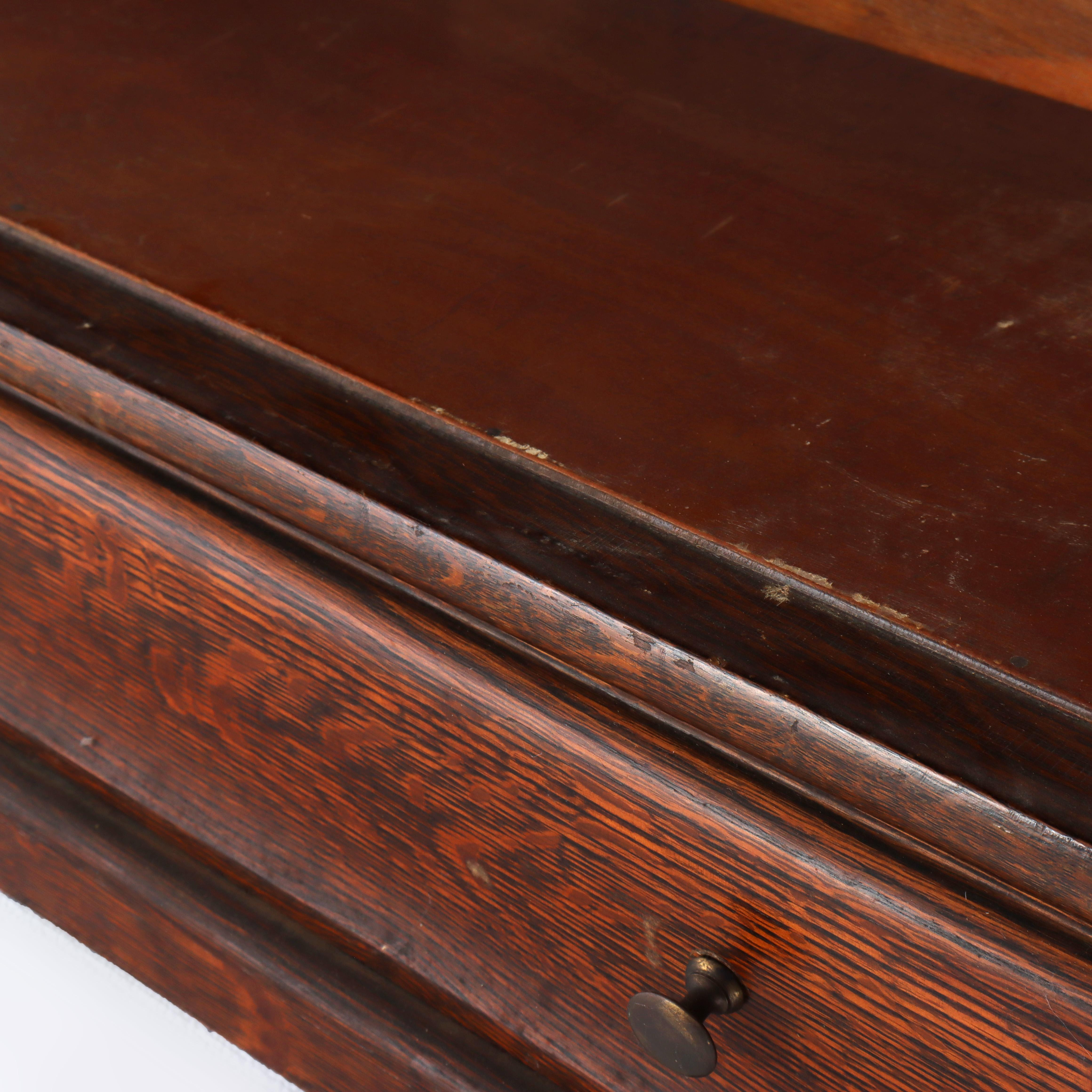 Antique Globe Wernicke Arts & Crafts Oak Five Stack Barrister Bookcase C1920 Roble en venta