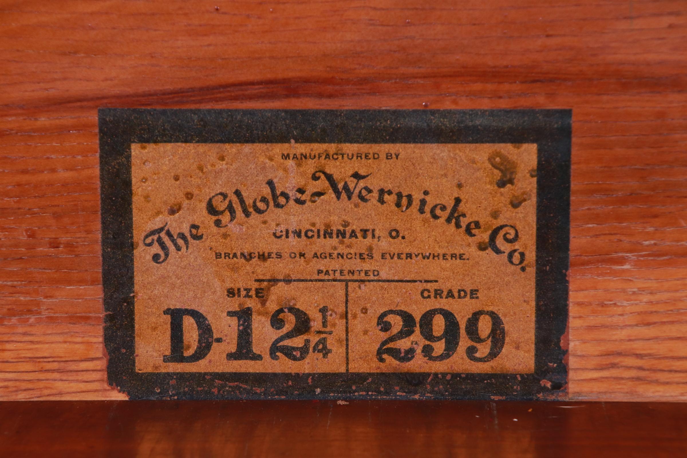 Antique Globe Wernicke Arts & Crafts Oak Three-Stack Barrister Bookcase 7