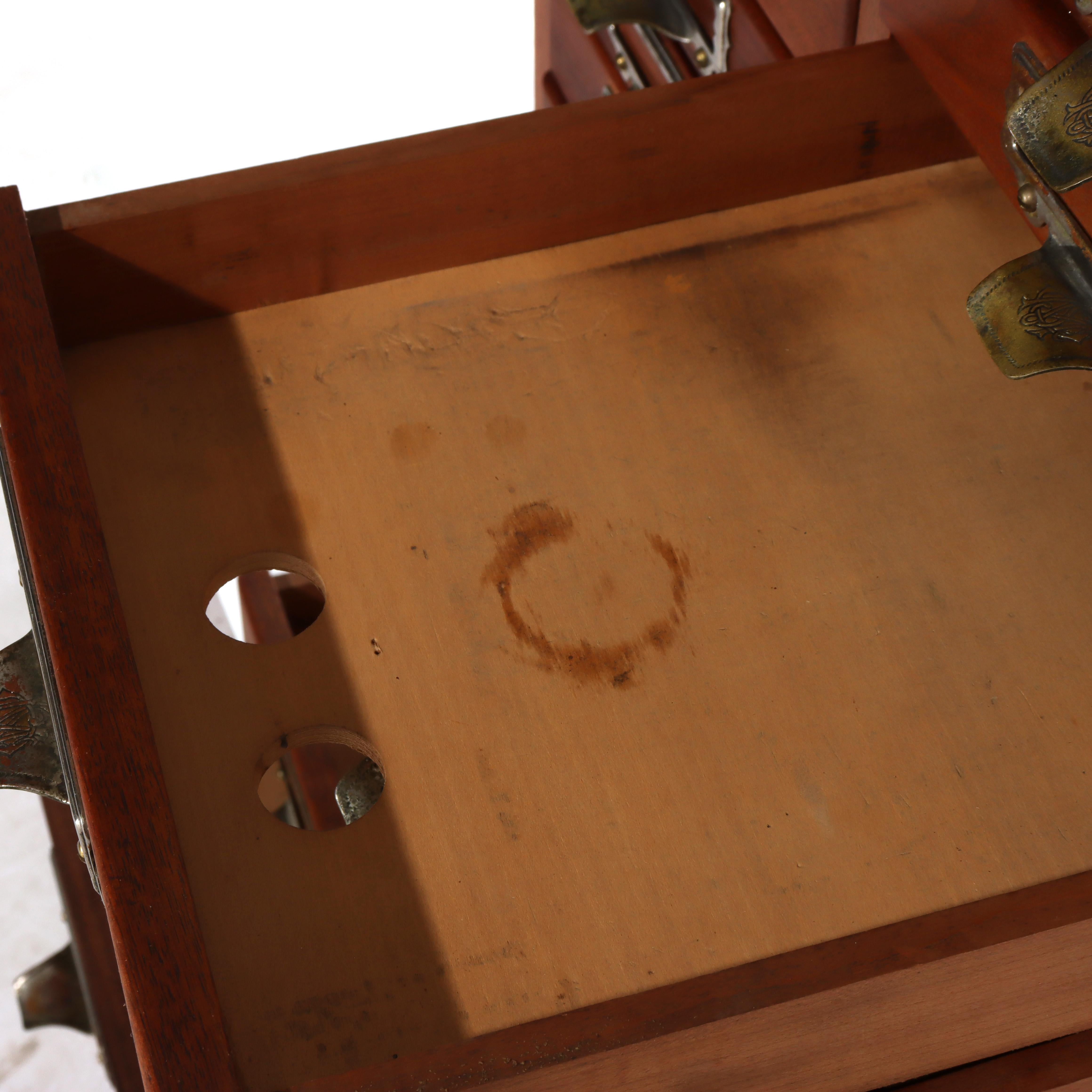 Noce Antique Globe Wernicke attr Walnut 27 Drawer Office File Cabinet c1910 in vendita