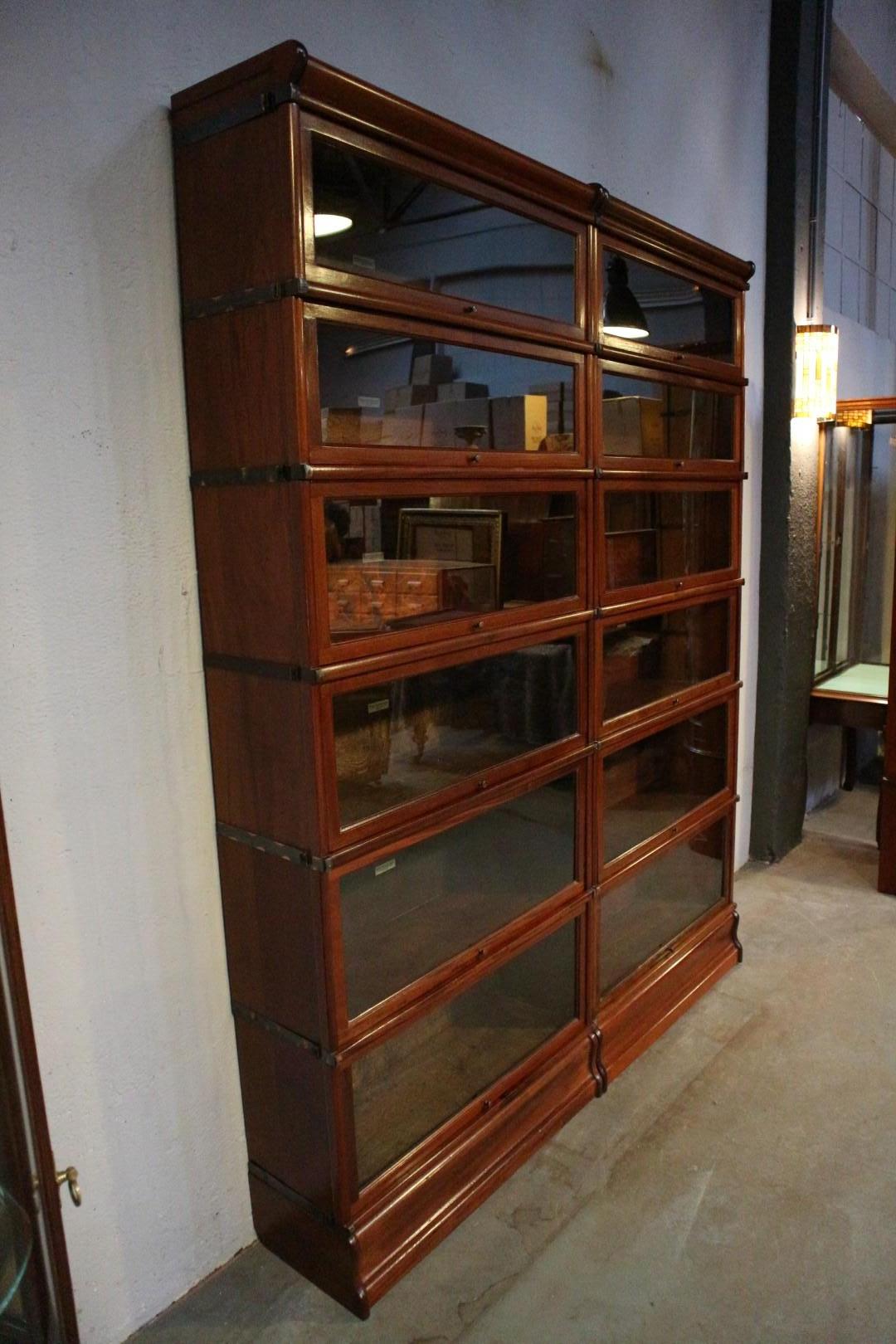 Early 20th Century Antique Globe Wernicke Bookcase For Sale