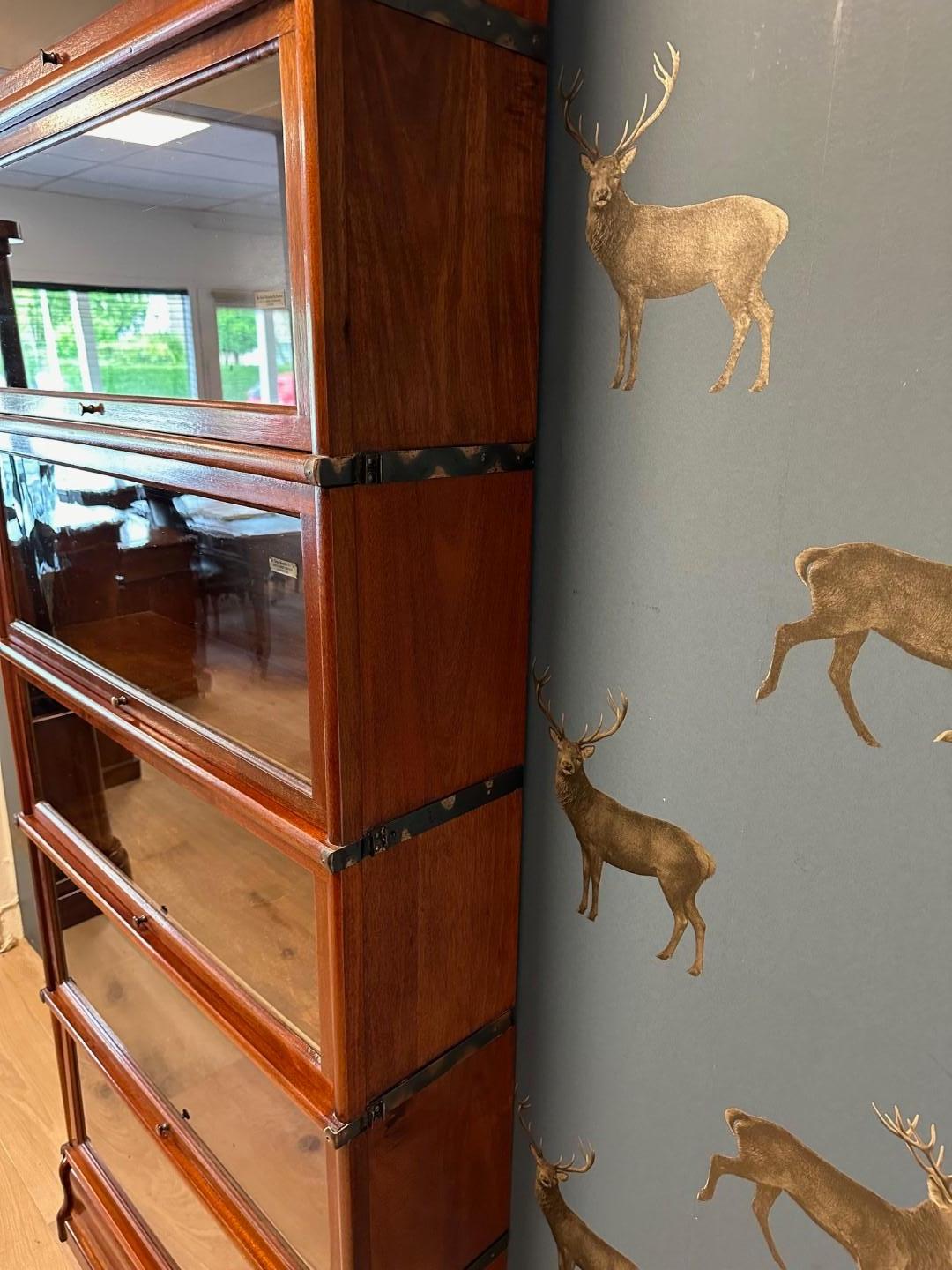 Mahogany Antique Globe Wernicke Bookcase